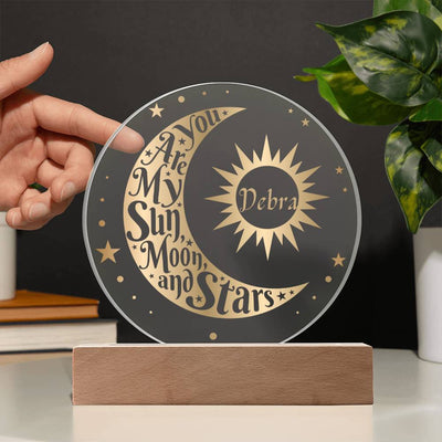 You Are My Sun Moon & Stars LED Lighted Plaque