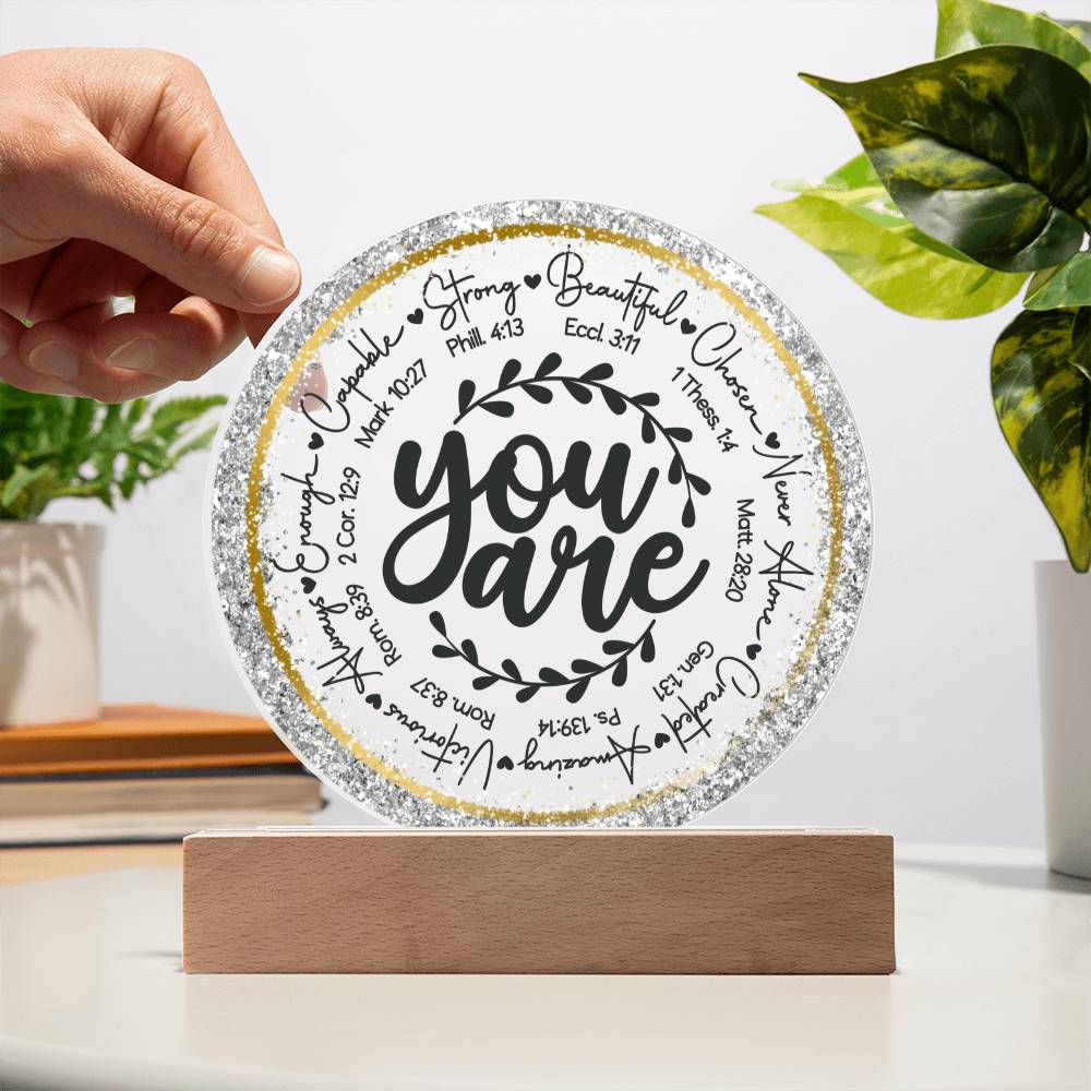 You Are LED Lighted Plaque