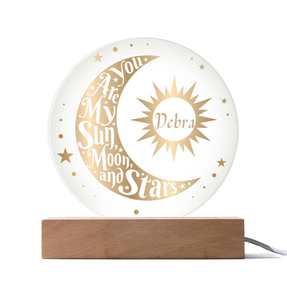 You Are My Sun Moon & Stars LED Lighted Plaque