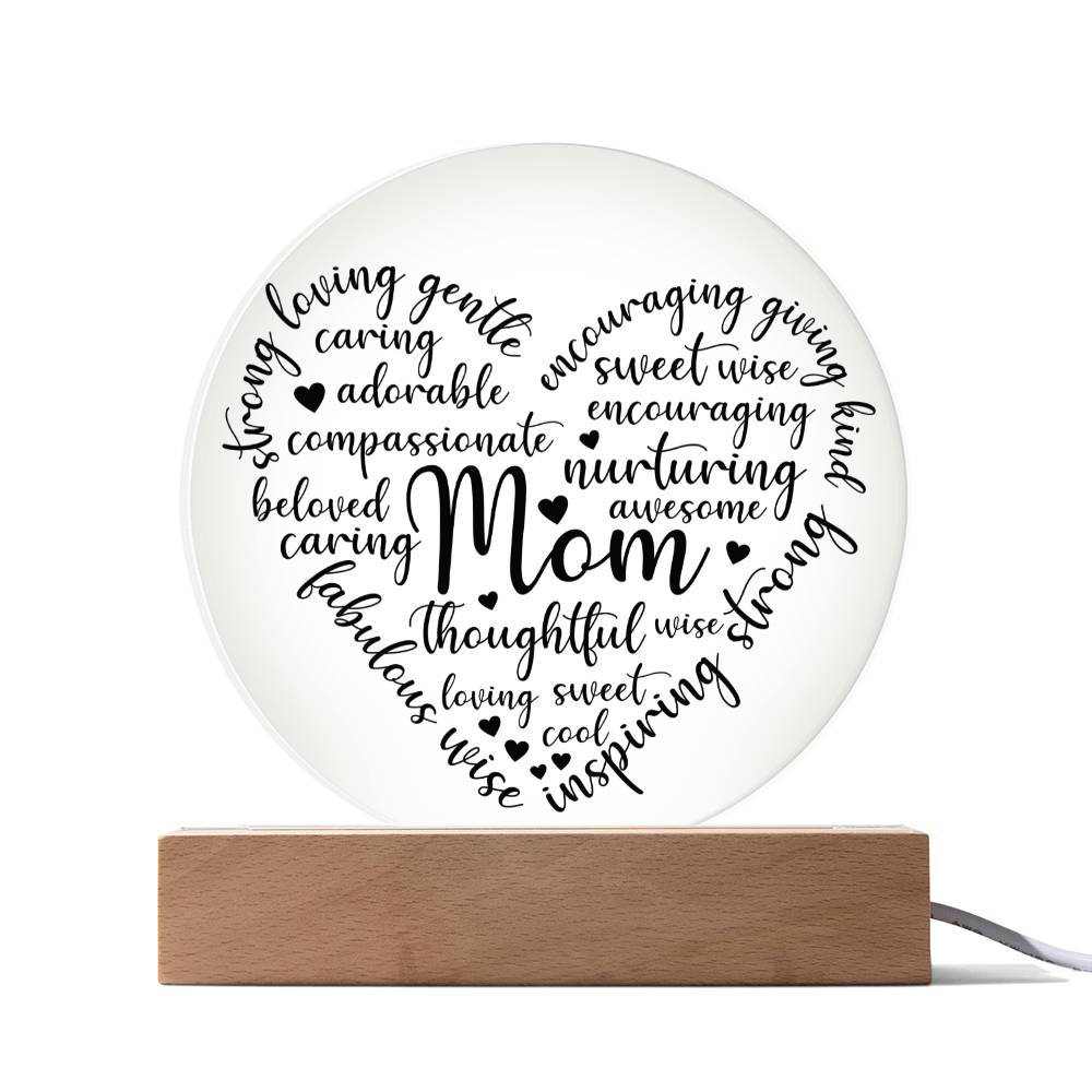 MOM Circle Acrylic Plaque