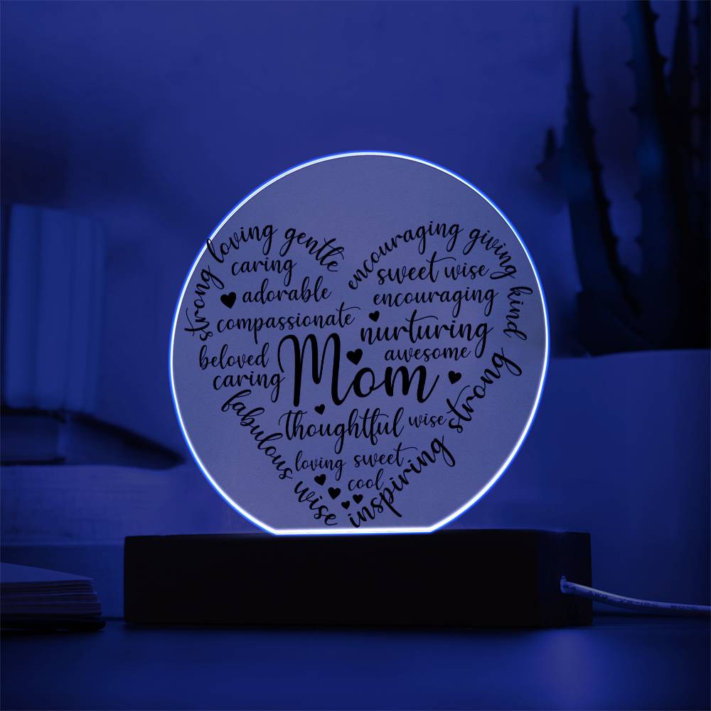 MOM Circle Acrylic Plaque