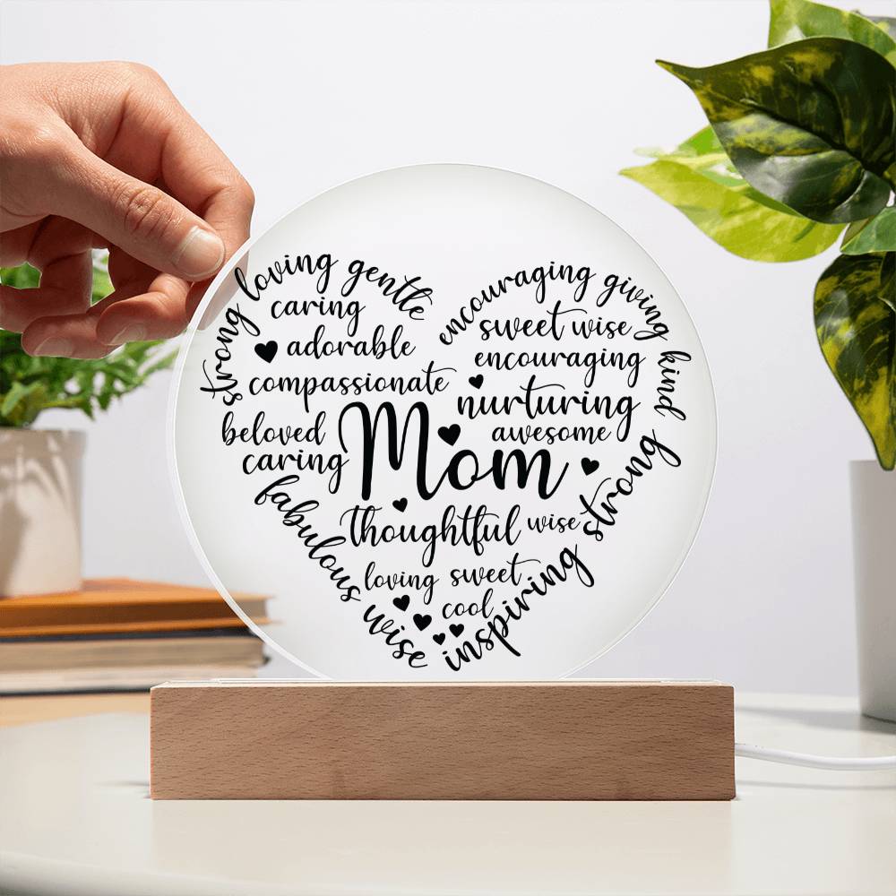 MOM Circle Acrylic Plaque