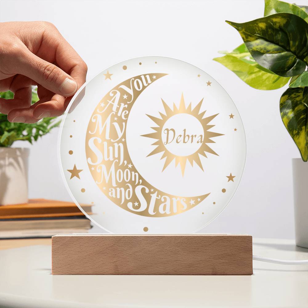 You Are My Sun Moon & Stars LED Lighted Plaque