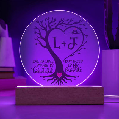 Personalized Our Love Story LED Lighted Plaque