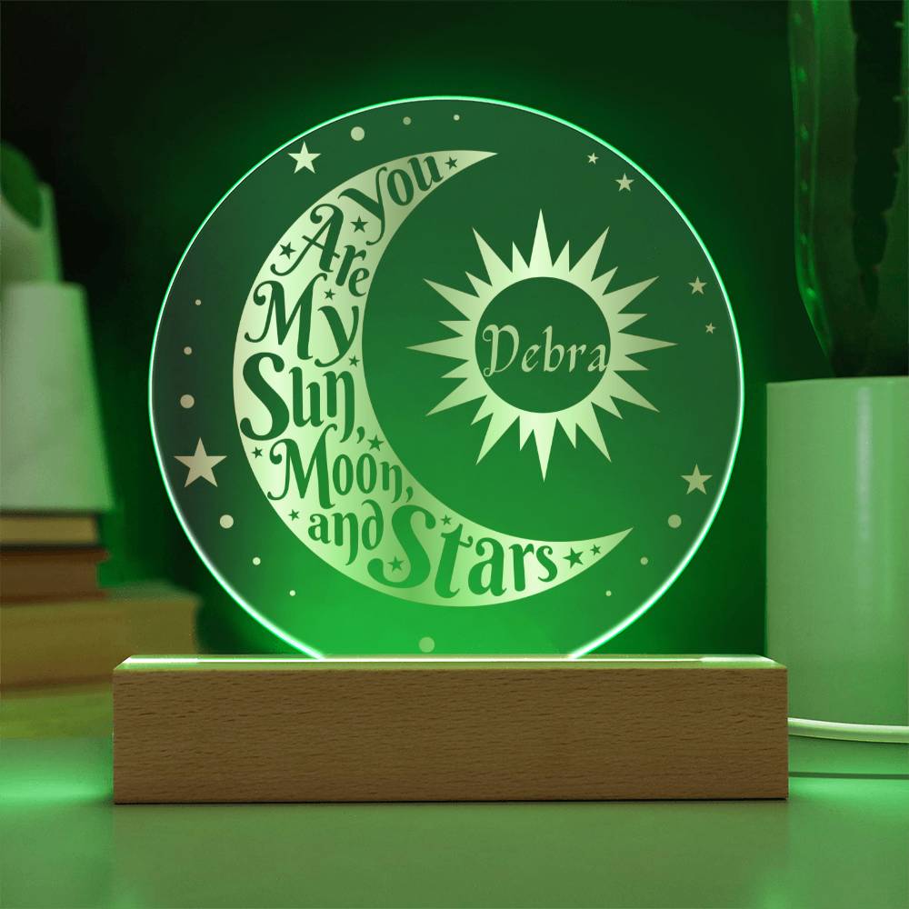 You Are My Sun Moon & Stars LED Lighted Plaque