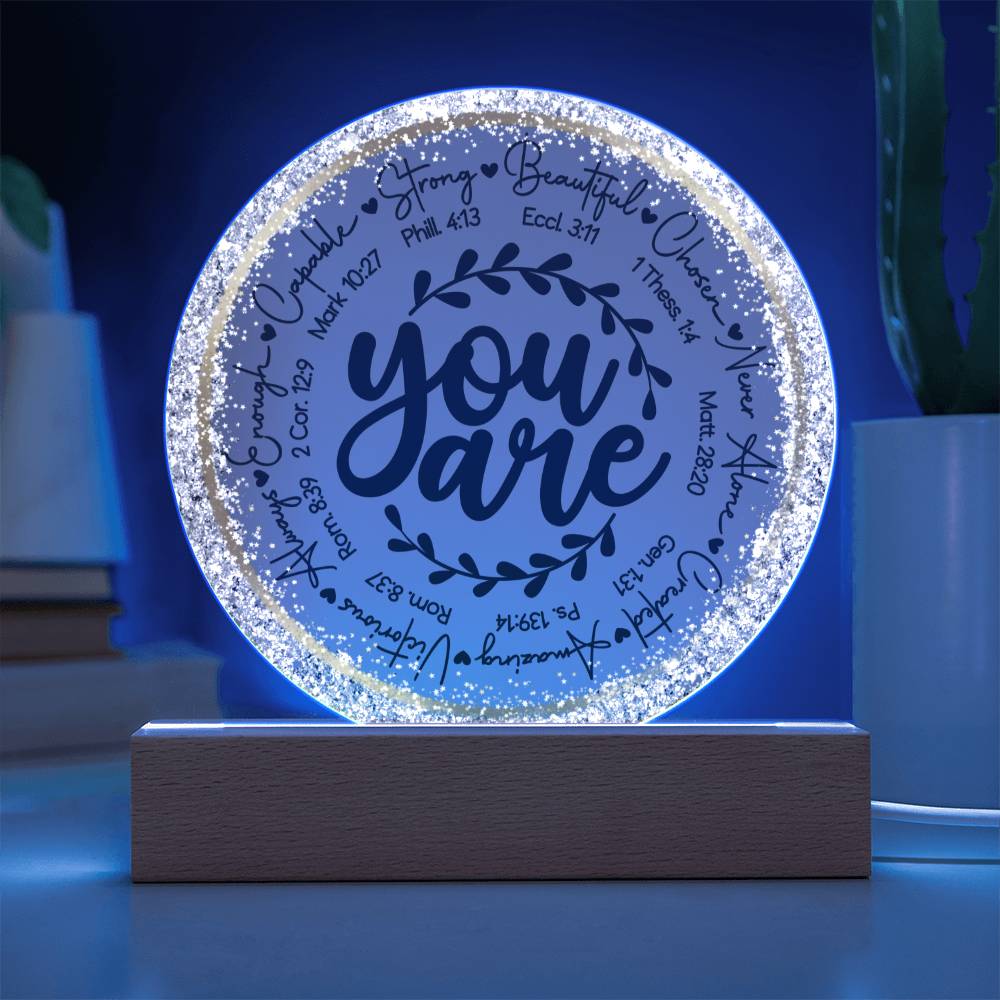 You Are LED Lighted Plaque