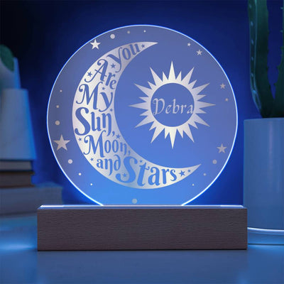 You Are My Sun Moon & Stars LED Lighted Plaque