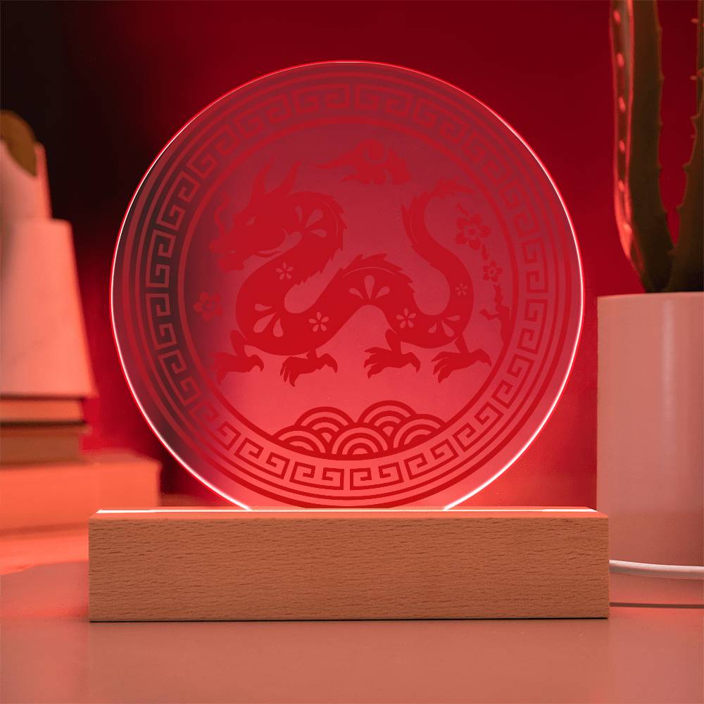 Personalized Year of the Dragon LED Lighted Plaque