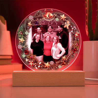 Personalized Family Photo LED Lighted Plaque