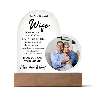 Personalized Photo LED Lighted Heart Plaque