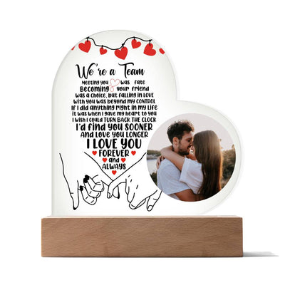 Personalized Photo Heart Led Lighted Plaque