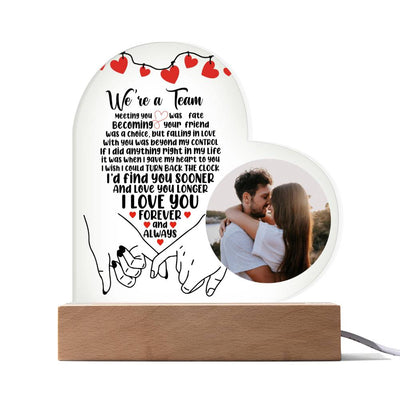 Personalized Photo Heart Led Lighted Plaque