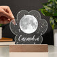 Moon & Stars LED Lighted Name Cload Plaque