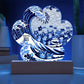 Harris Walz 2024 Election Cat Blue Wave Printed Paw Acrylic Plaque