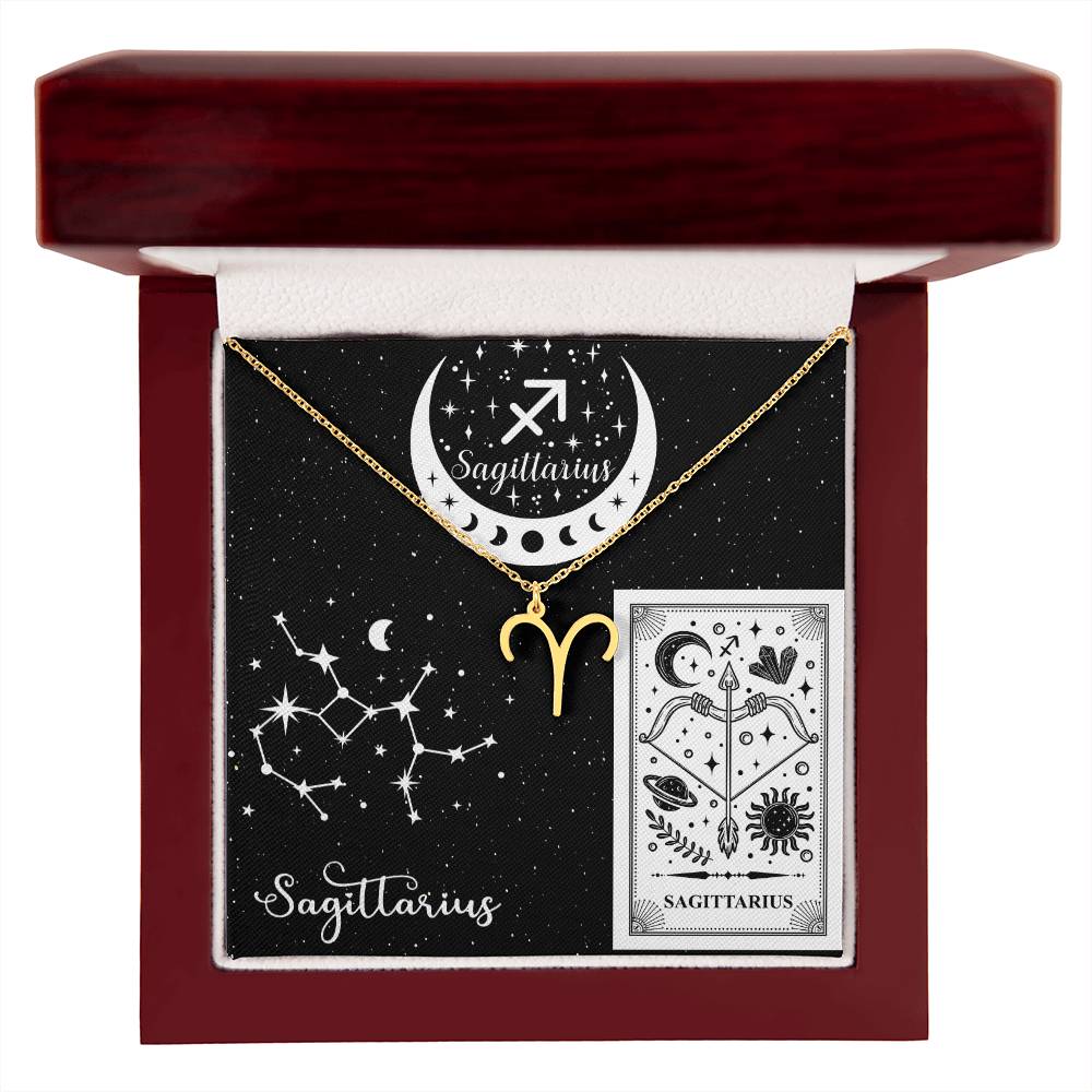 Sagittarius Zodiac Sign Pendant Necklace