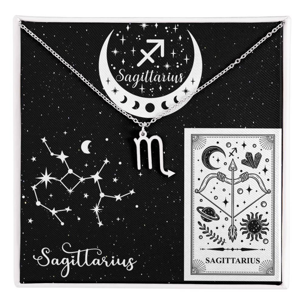 Sagittarius Zodiac Sign Pendant Necklace