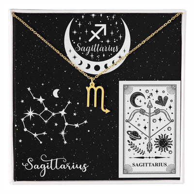 Sagittarius Zodiac Sign Pendant Necklace