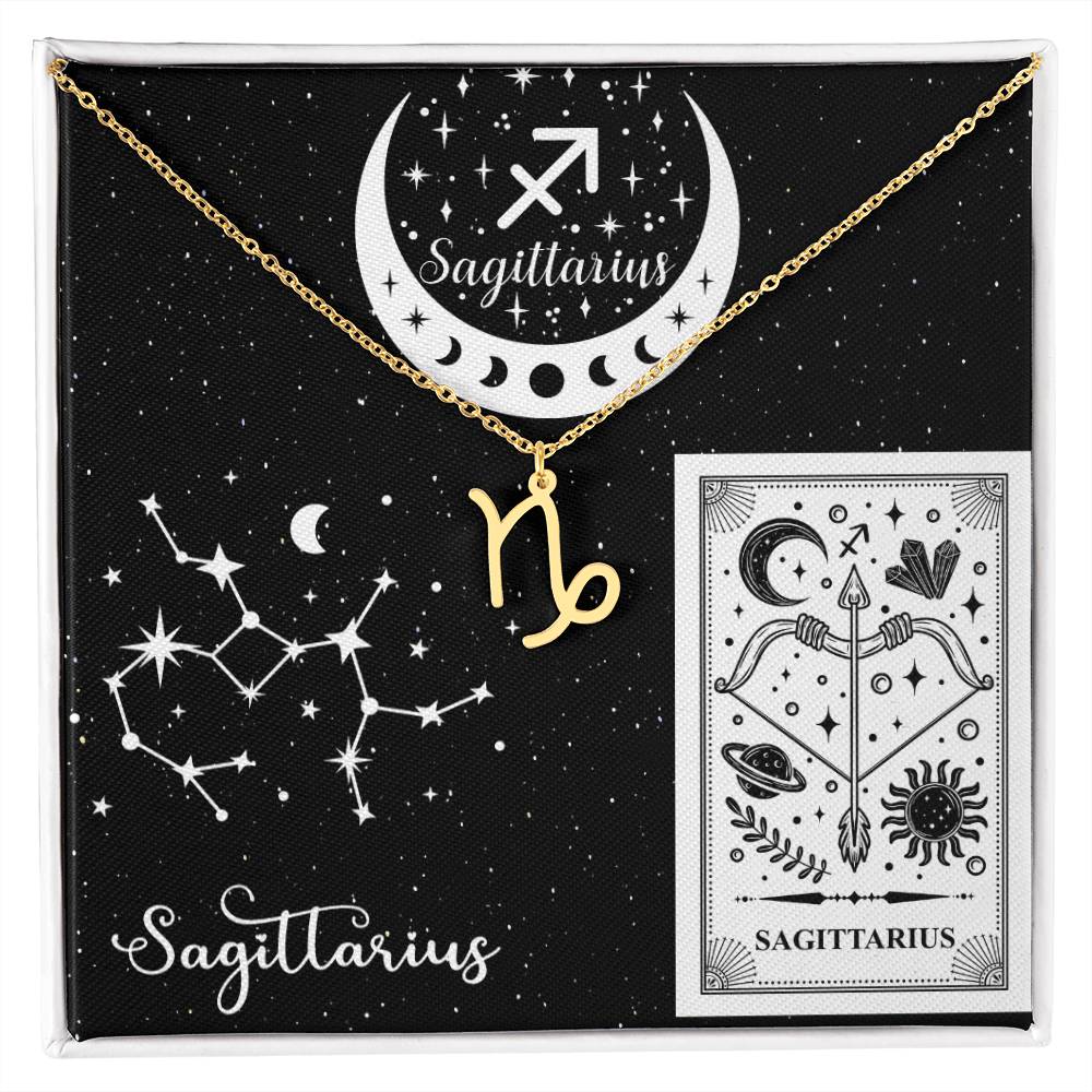 Sagittarius Zodiac Sign Pendant Necklace