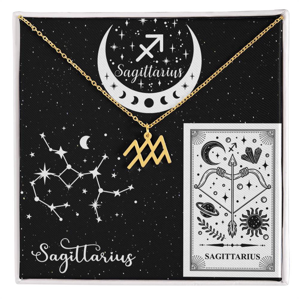 Sagittarius Zodiac Sign Pendant Necklace