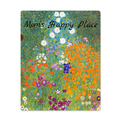 Personalized Mom's Happy Place High Gloss Metal Art Print