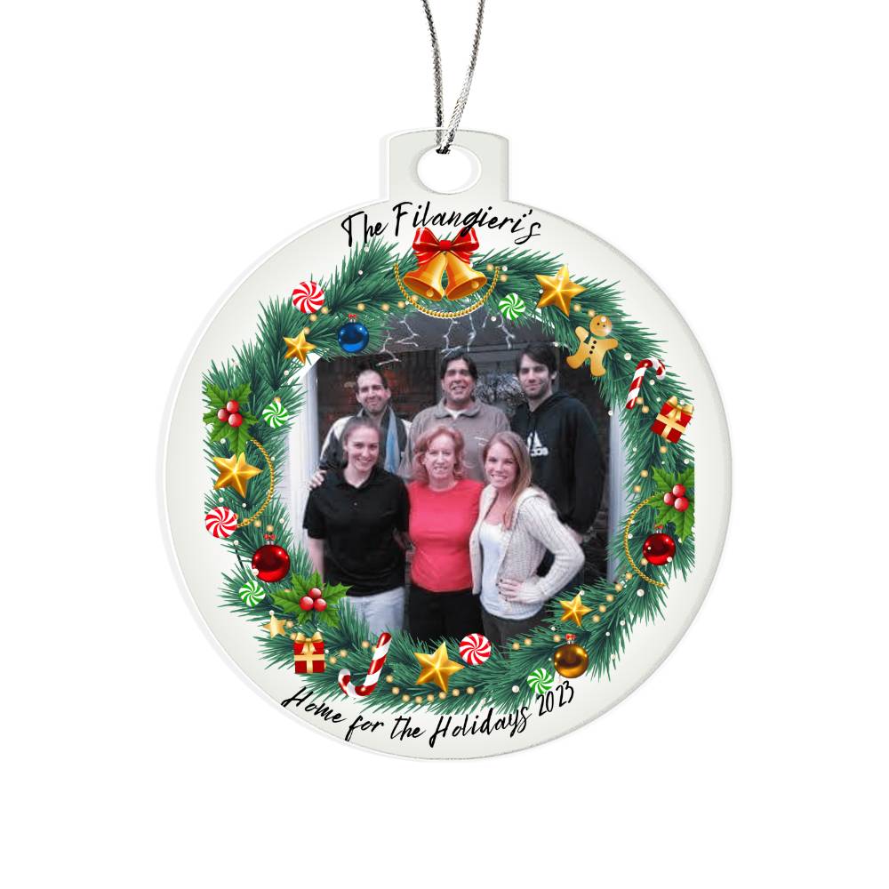 Home for the Holidays 2023 Family Photo Ornament