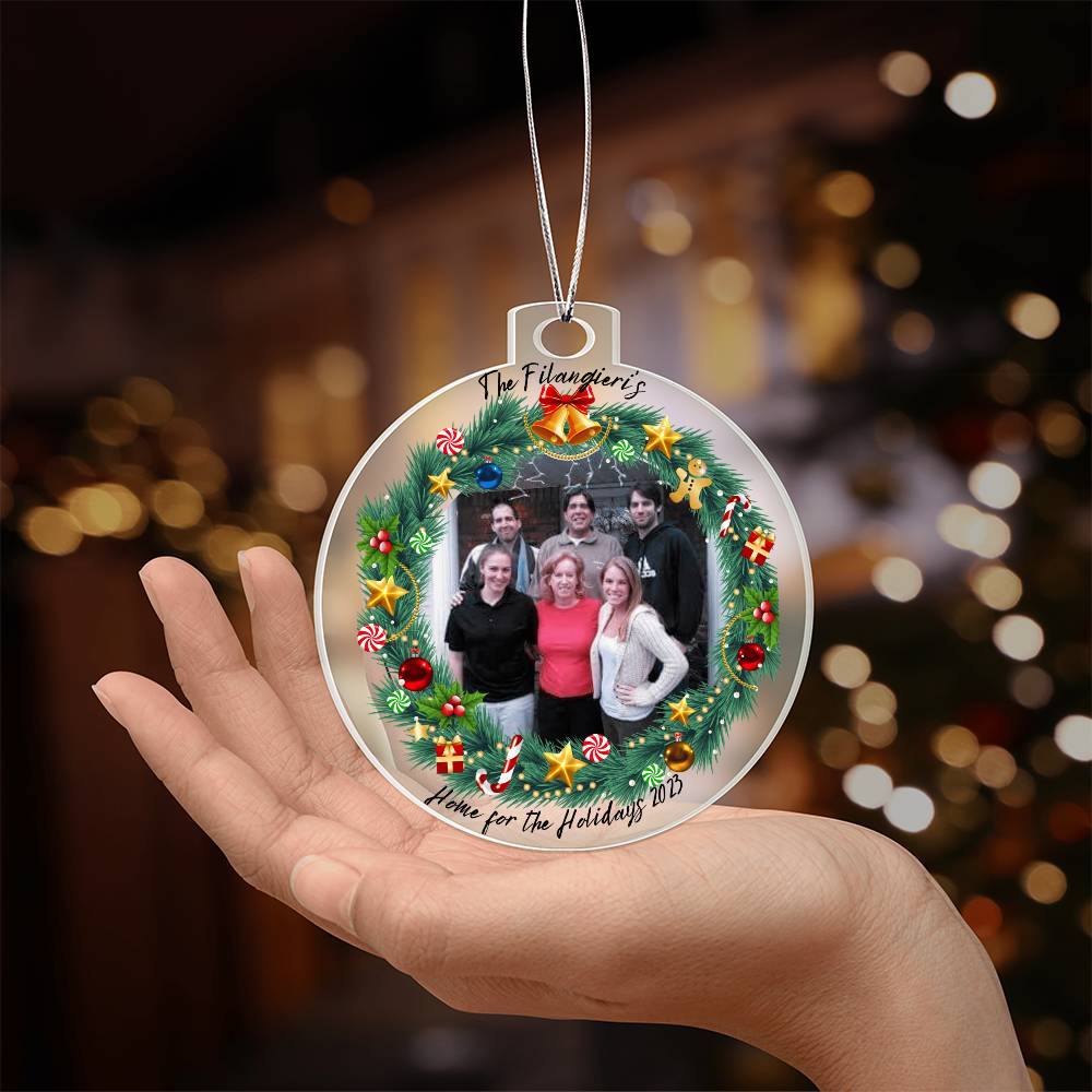 Home for the Holidays 2023 Family Photo Ornament