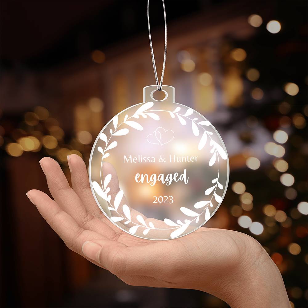 Personalized Engaged 2023 Ornament