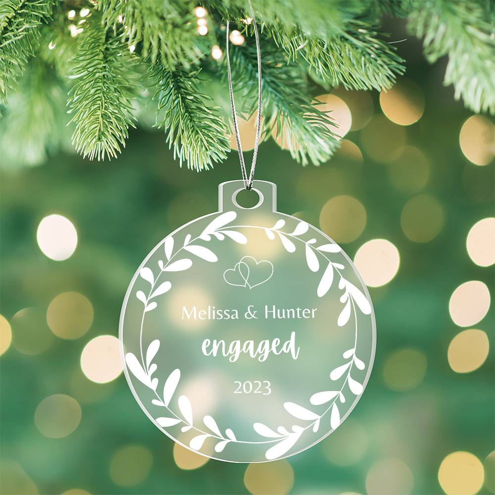 Personalized Engaged 2023 Ornament