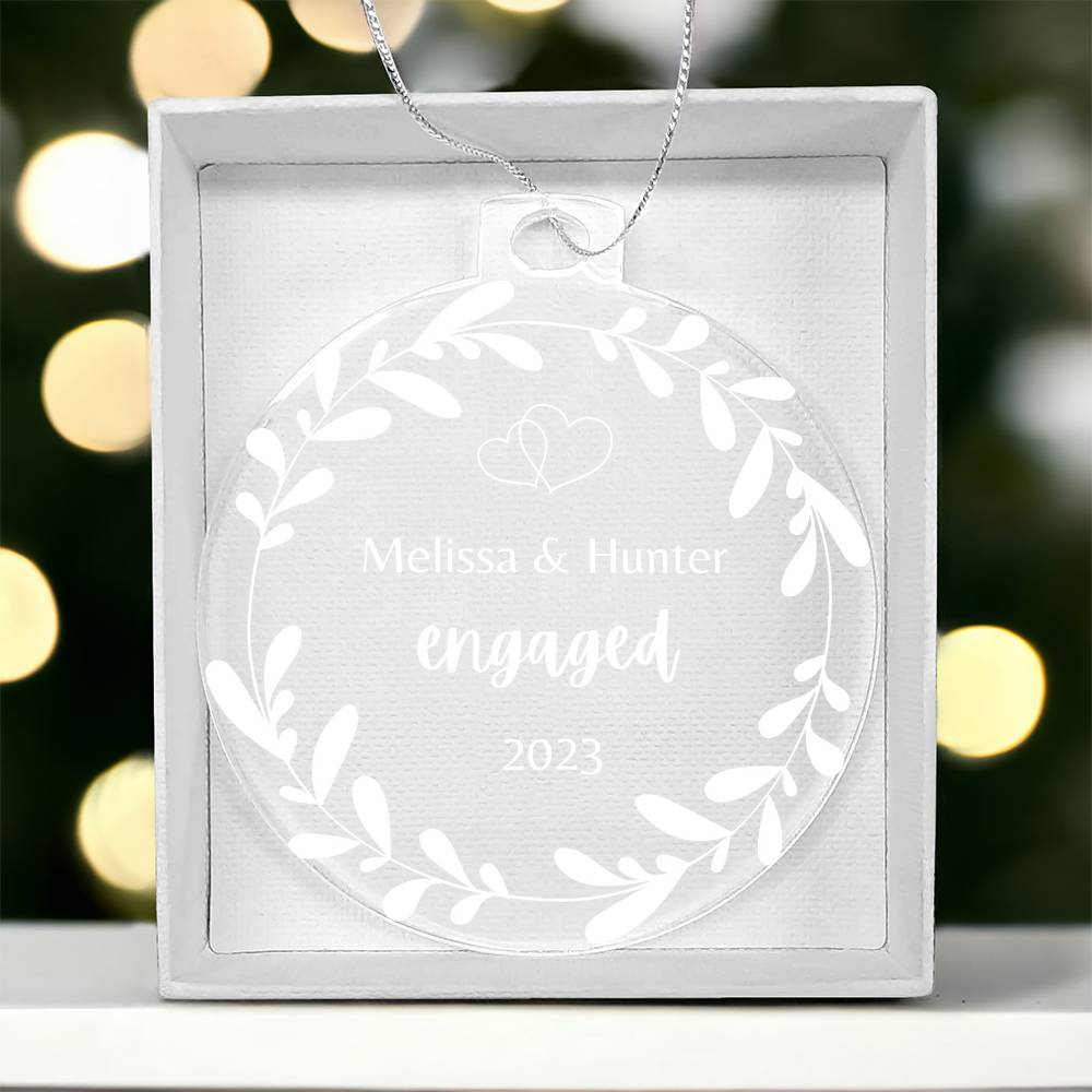 Personalized Engaged 2023 Ornament