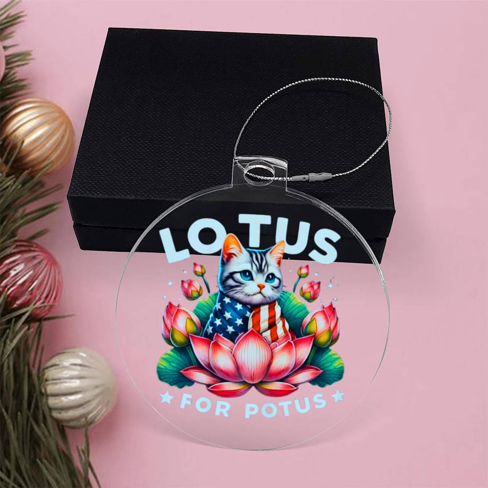 Lotus For POTUS Election Acrylic Ornament