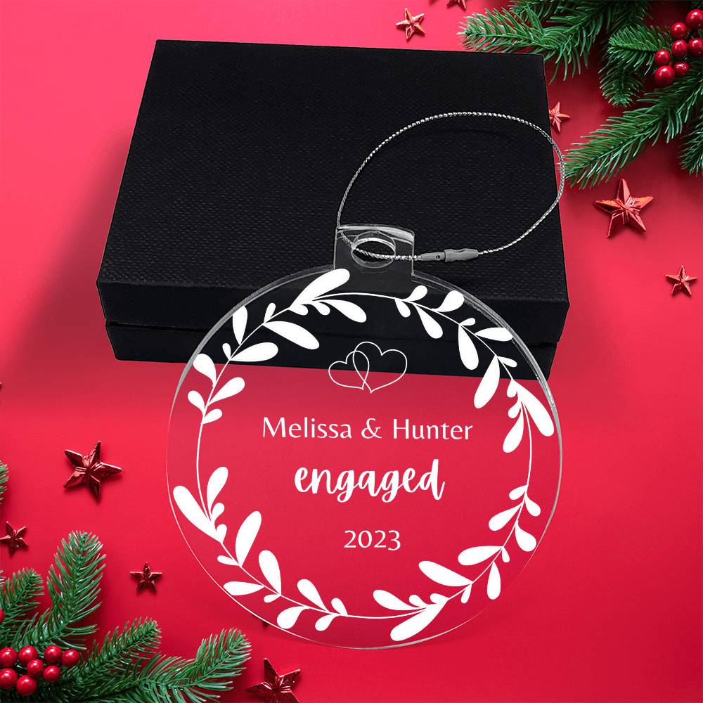 Personalized Engaged 2023 Ornament