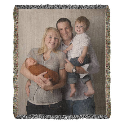 Personalized Heirloom Photo Woven Blanket