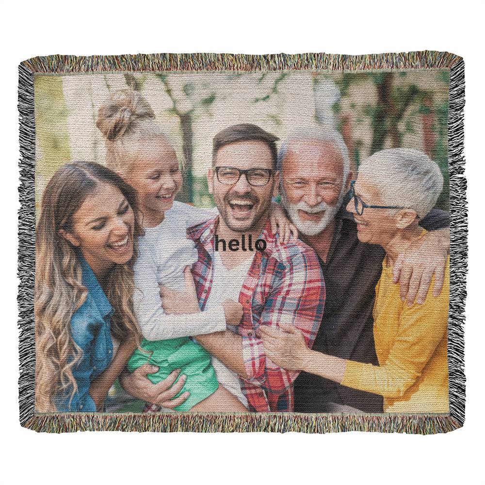 Personalized Heirloom Photo Woven Blanket