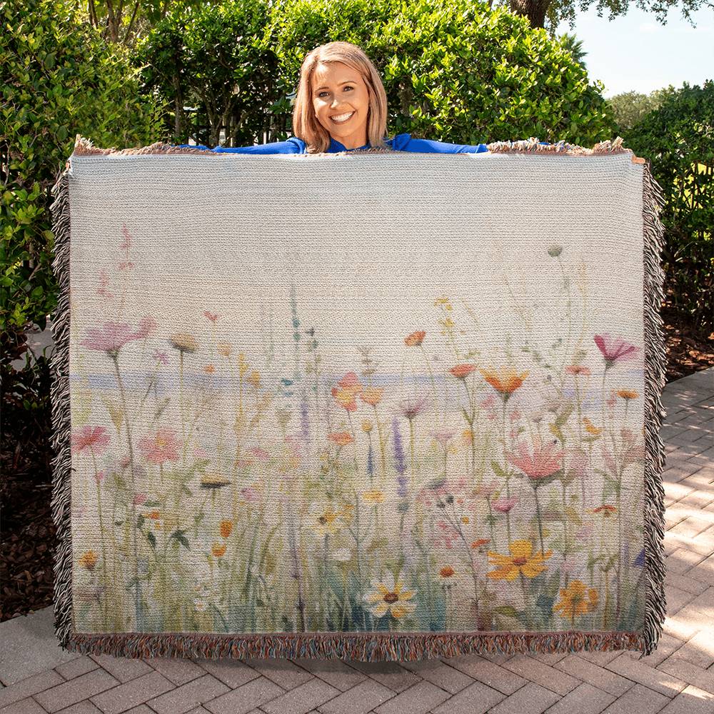 Wildflower Beach Heirloom Woven Blanket