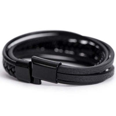 2024 Graduation Gift Men's Cross Leather Bracelet