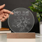 Dad's Team LED Lighted Engraved Acrylic Plaque