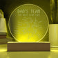 Dad's Team LED Lighted Engraved Acrylic Plaque