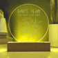 Dad's Team LED Lighted Engraved Acrylic Plaque