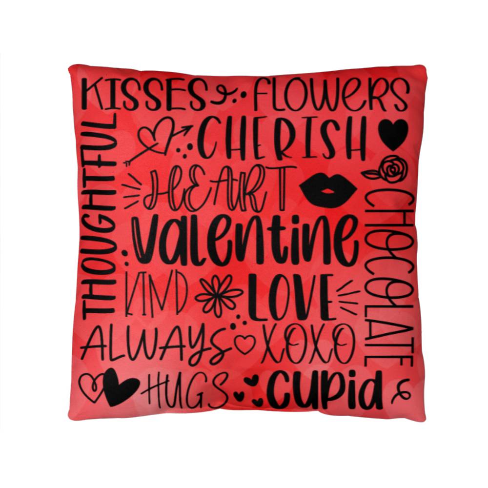 Personalized Valentine Throw Pillow in 5 Sizes