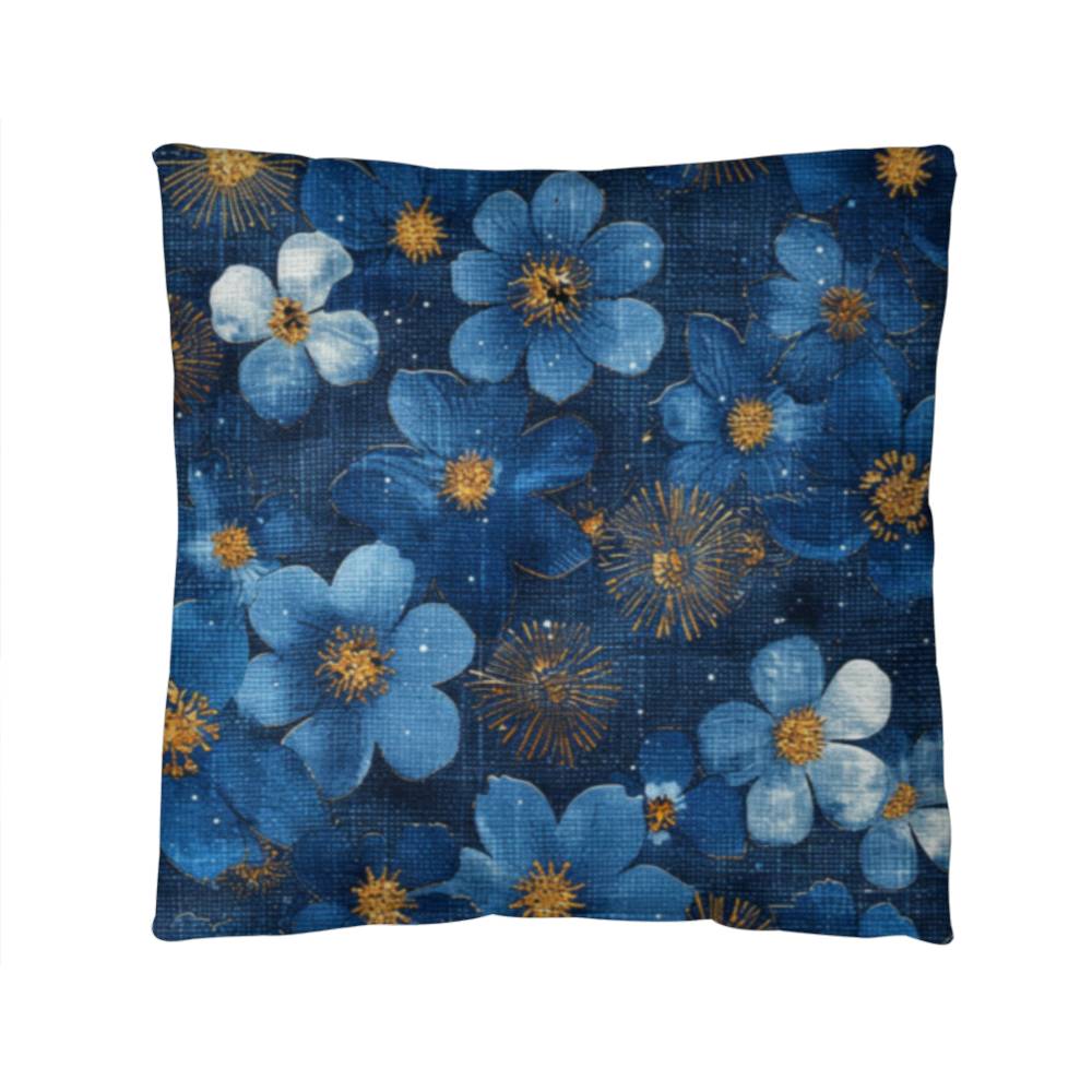 Faux Denim Decorative Throw Pillow