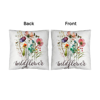 Personalized Bee A Wildflower Throw Pillow in 5 Sizes