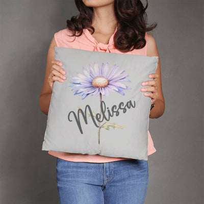 Personalized Name and Birth Month Flower Classic Pillow