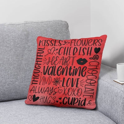 Personalized Valentine Throw Pillow in 5 Sizes