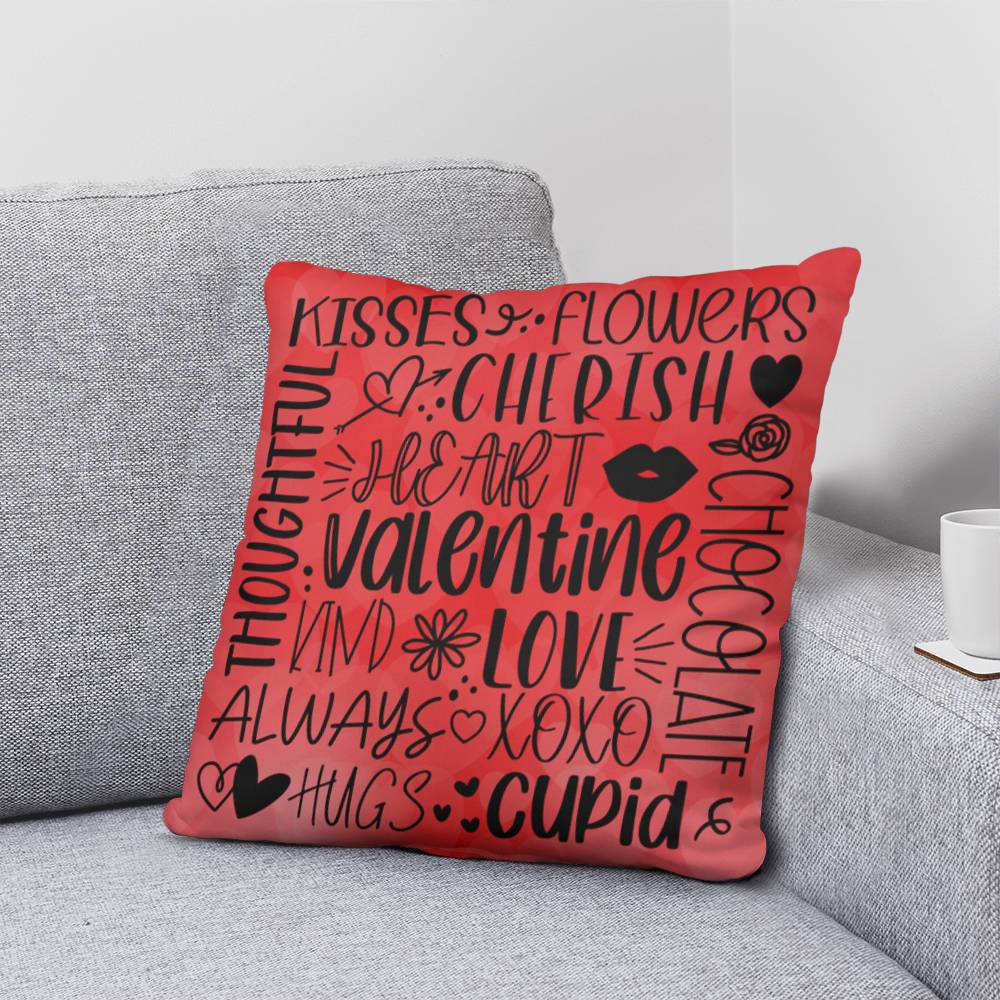 Personalized Valentine Throw Pillow in 5 Sizes