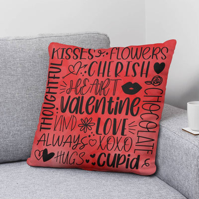 Personalized Valentine Throw Pillow in 5 Sizes