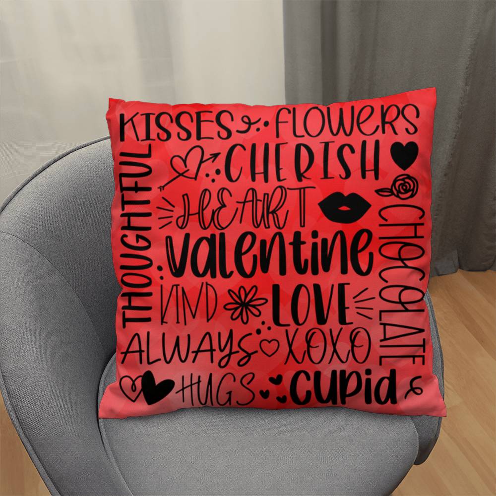 Personalized Valentine Throw Pillow in 5 Sizes