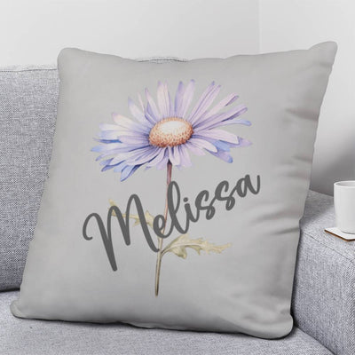 Personalized Name and Birth Month Flower Classic Pillow