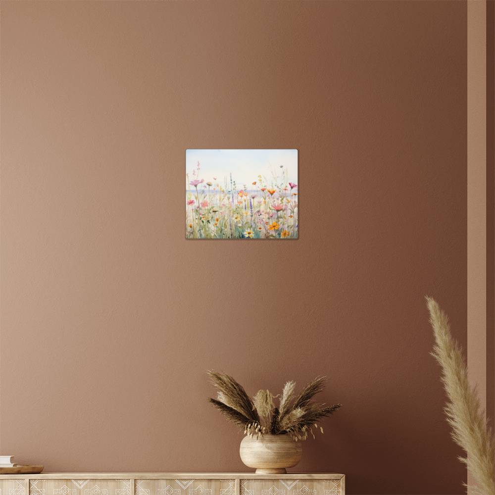 Wildflower Beach High Gloss Metal Art Print