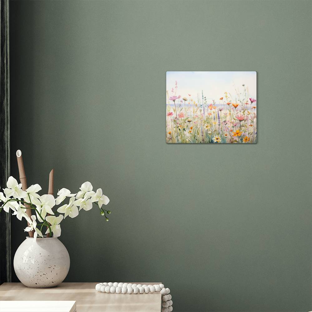 Wildflower Beach High Gloss Metal Art Print