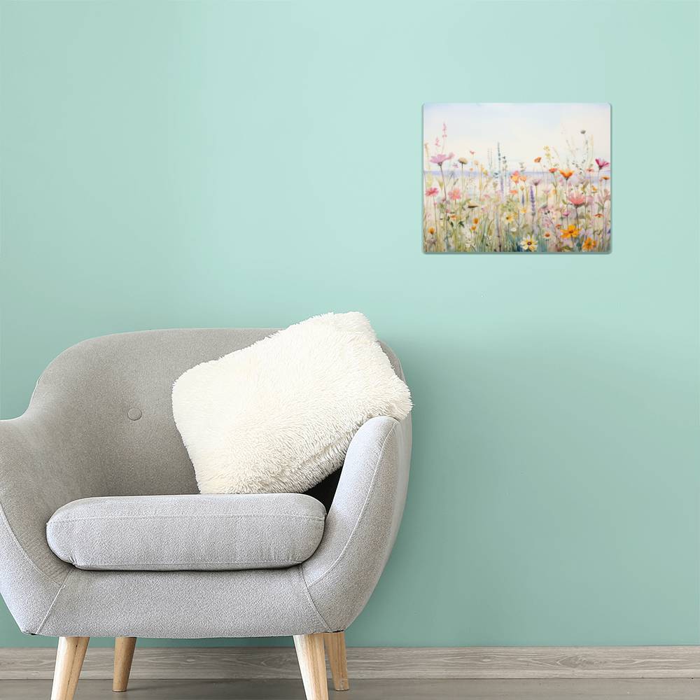 Wildflower Beach High Gloss Metal Art Print